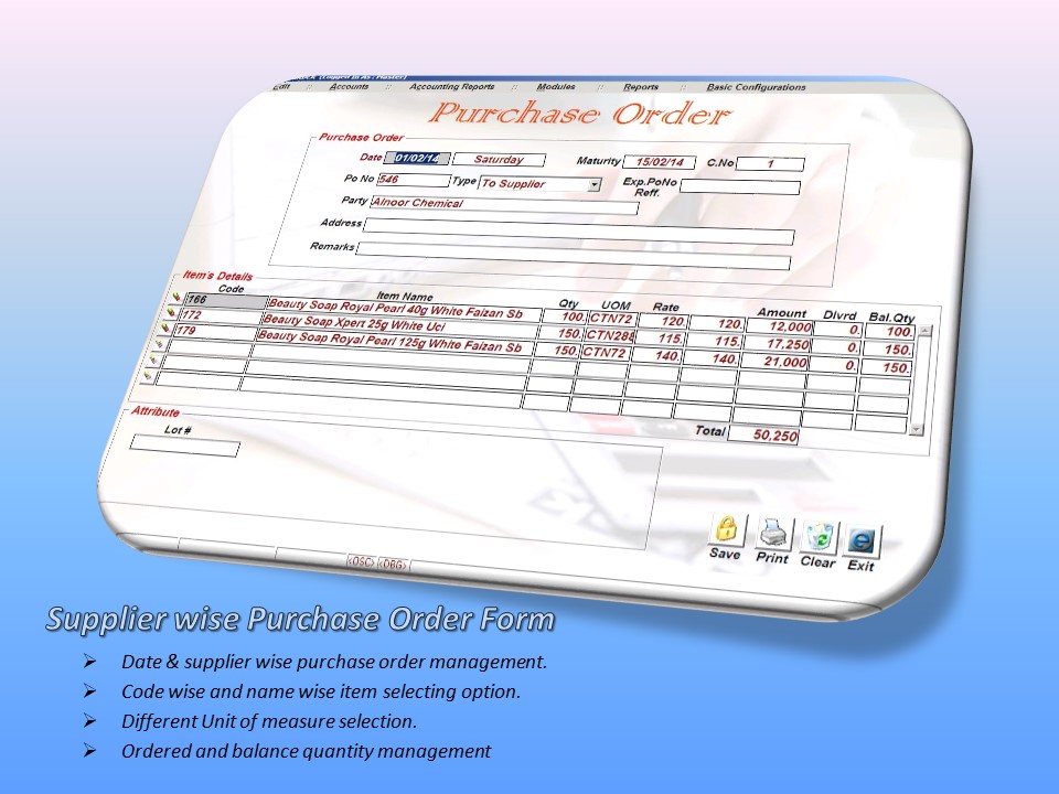 Purchase Order Form